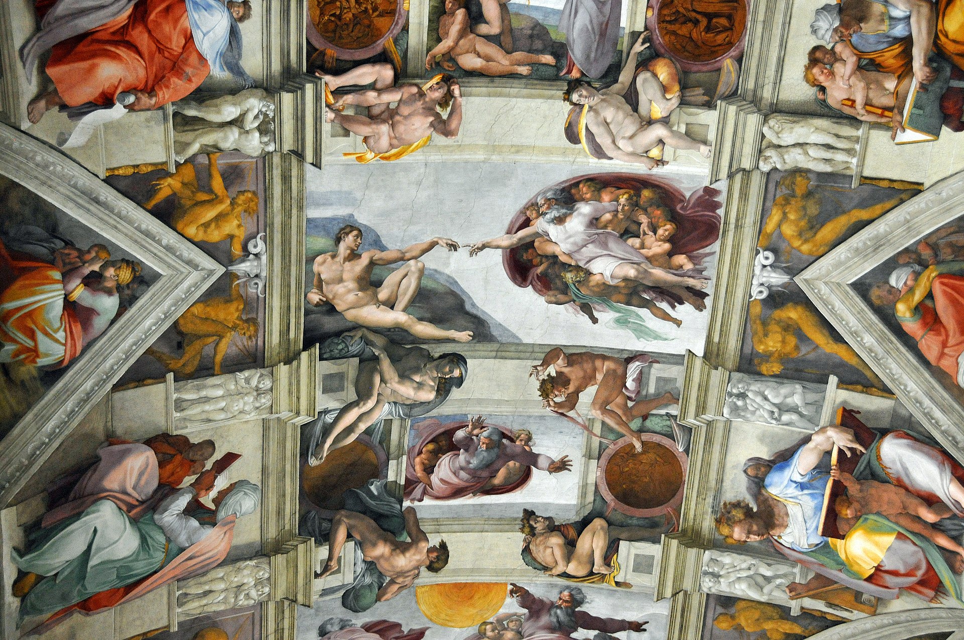 Detail of the Ceiling of the Sistine Chapel, Vatican City
