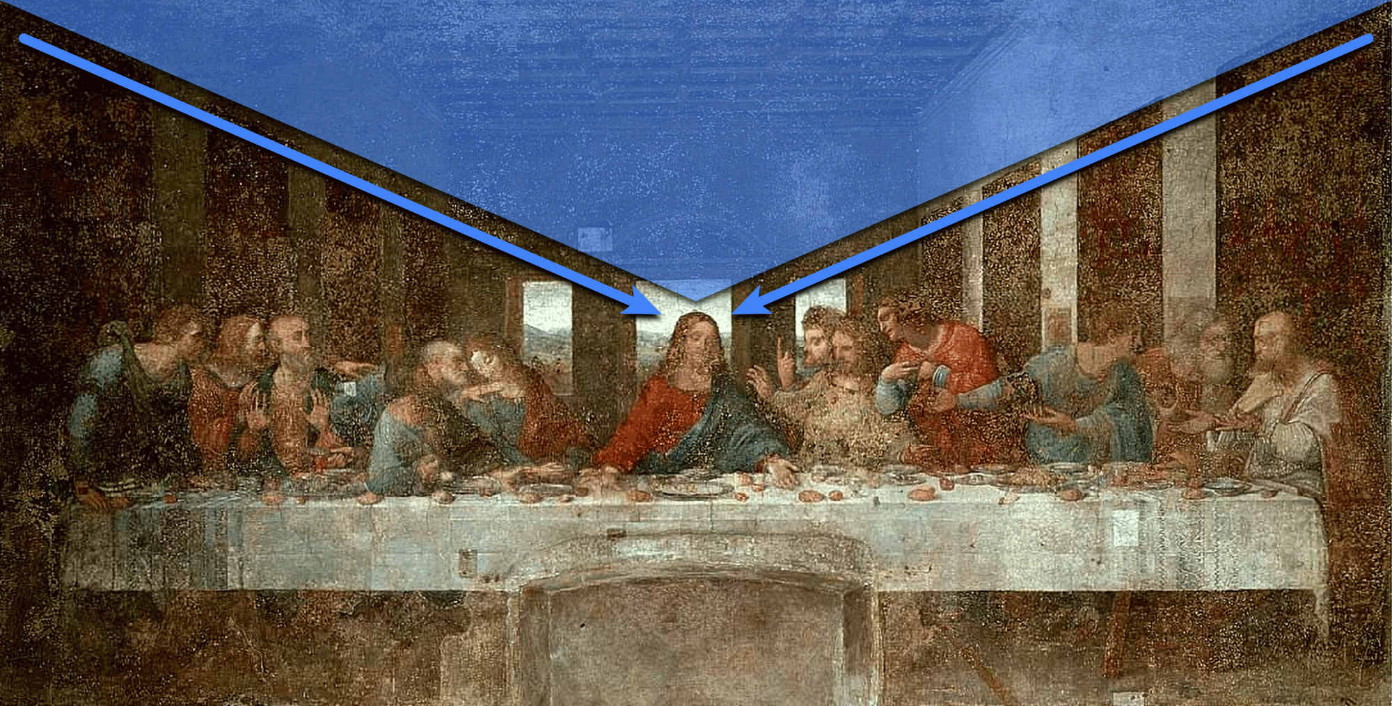 Vanishing point in <i>The Last Supper</i>